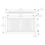 Solid Red Oak Flushmount Floor Register w/ Removable Faceplate Steel Slip Damper 18756 Vent Cover