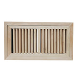 Solid Red Oak Flushmount Floor Register w/ Removable Faceplate Steel Slip Damper 18756 Vent Cover