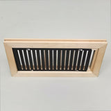 Solid Red Oak Flushmount Floor Register w/ Removable Faceplate Steel Slip Damper 18756 Vent Cover