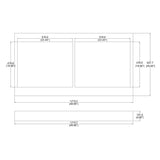 48x25x4" Stainless Steel Stove Housing Frame Holder Convert 2X24" Cooktops to 48 18757-48" Frame