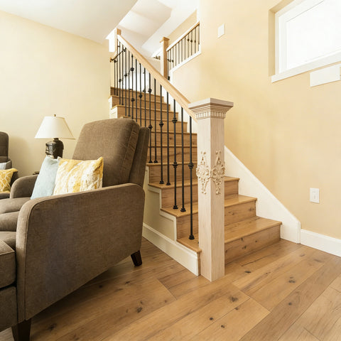 11.6x11.6x52" Decorative MDF Newel Stair Post White Primed Custom 18772-new