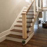 11.6x11.6x52" Decorative MDF Newel Stair Post White Primed Custom 18772-new