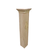 11.6x11.6x52" Decorative MDF Newel Stair Post White Primed Custom 18772-new