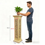 11.6 X 11.6 X 52 Customizable Solid Wood Newel Post - Decorative Staircase Post 18772 Pillar