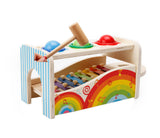 Pound & Tap Bench with Slide Out Xylophone Wooden Musical Pounding Toy