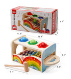 Pound & Tap Bench with Slide Out Xylophone Wooden Musical Pounding Toy