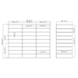 FixtureDisplays? 29.5 X 23.6 X 11.2 Wood Adjustable Literature Organizer, 27 Compartment Mailslot Organizer, Removable Shelves, Stackable 18818