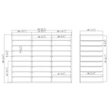 FixtureDisplays? 29.5 X 23.6 X 11.2 Wood Adjustable Literature Organizer, 27 Compartment Mailslot Organizer, Removable Shelves, Stackable 18818