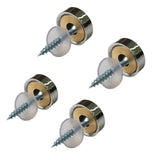 Chrome plated Steel Screw Cover Cap Fasteners Decorative Standoff Sign Hardware