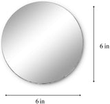 6 Glass Mirror Round Glass Table Mirrors for Wedding and Party Shops Centerpieces