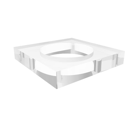 Acrylic Riser Centre Hole Paper Weight Clear Acrylic Cube Riser Block