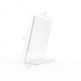 Table Tent 4 x 5" Frame Premium Clear Acrylic with Slant Back Design 19001