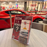 8.5 x 11" Acrylic Sign Holder with Pocket for 4 x 9 Brochures Slant Back Design 19013