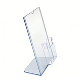 8.5 x 11" Acrylic Sign Holder with Pocket for 4 x 9 Brochures Slant Back Design 19013