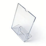 8.5 x 11" Acrylic Sign Holder with Pocket for 4 x 9 Brochures Slant Back Design 19013