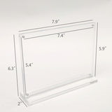 7X5" Clear Acrylic Picture Frame Magnetic Sign Holder Menu Display Easy Assembly 19037