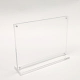 7X5" Clear Acrylic Picture Frame Magnetic Sign Holder Menu Display Easy Assembly 19037