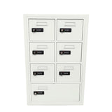 16X5X24" Recess Wall Mount Cell Phone Storage Locker 7 Doors Combination Locks 19045-07ARC