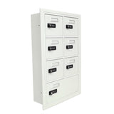 16X5X24" Recess Wall Mount Cell Phone Storage Locker 7 Doors Combination Locks 19045-07ARC
