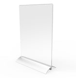8.5 x 11 Acrylic Sign Holder with Aluminum Base, Double sided, Bottom Insert   C 19053