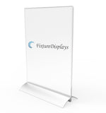 8.5 x 11 Acrylic Sign Holder with Aluminum Base, Double sided, Bottom Insert   C 19053