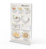11 x 17 Acrylic Sign Holder for Tabletops, Bottom Insert, T style   Clear 19058