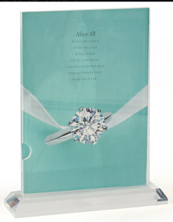 5 x 7 Acrylic Sign Holder for Tabletops, Double sided, Top Insert   Clear 19067