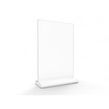 5.5 x 8.5 Acrylic Sign Holder for Tabletops, Top Insert, T style   Clear 19068