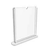 8 x 10 Table Tent Acrylic Sign Holder, Double sided, Top Insert   Clear 19075