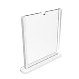 8 x 10 Table Tent Acrylic Sign Holder, Double sided, Top Insert   Clear 19075
