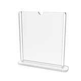 8 x 10 Table Tent Acrylic Sign Holder, Double sided, Top Insert   Clear 19075