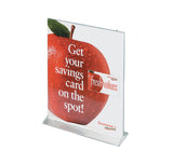 8.5 x 11 Acrylic Sign Holder for Tabletops, Top Insert, T style   Clear 19077