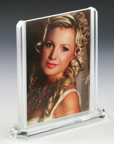 5 x 7 Table Tent Acrylic Sign Holder, Double sided, Top Insert   Clear 19082