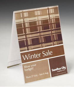 5 x 7 Table Tent, Double sided, Side loading   Clear 19089