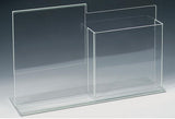 8.5 x 11 Acrylic Sign Holder with Pocket for 8.5 x 11 Magazines, T style   Clear