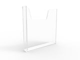 8.5 x 11 Acrylic Sign Holder for Wall, 4 x 9 Brochure Pocket, Magnet Strips   Cl