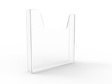 8.5 x 11 Acrylic Sign Holder for Wall, 4 x 9 Brochure Pocket, Magnet Strips   Cl
