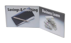 6 x 4 Acrylic Sign Holder for Tabletops, Holds 2 Signs   Clear 19104