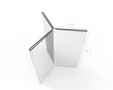 4 x 9 Acrylic Sign Holder for Tabletops, 6 Sided, Top Insert   Clear 19111