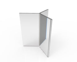 4 x 9 Acrylic Sign Holder for Tabletops, 6 Sided, Top Insert   Clear 19111