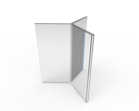 4 x 9 Acrylic Sign Holder for Tabletops, 6 Sided, Top Insert   Clear 19111