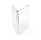 4 x 6 Acrylic Sign Holder for Tabletops, 3 sided Fixture with Open Center   Clea
