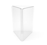 4 x 6 Acrylic Sign Holder for Tabletops, 3 sided Fixture with Open Center   Clea