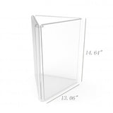 4 x 6" Clear Picture Frame Acrylic Photo Frame Frame Sign Holder 3-Sided 19114