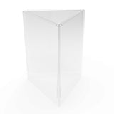 3 Sided 8.5x11 Acrylic Sign Holder Triangle Tabletop Literature Menu Display 19118