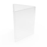 44.3 Tall Podium for Floor, Curved clear Front Acrylic Panel - Dark Grey 19658-GREY-CLEAR