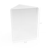 3 Sided 8.5x11 Acrylic Sign Holder Triangle Tabletop Literature Menu Display 19118