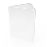 3 Sided 8.5x11 Acrylic Sign Holder Triangle Tabletop Literature Menu Display 19118