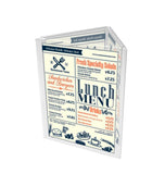 3 Sided 8.5x11 Acrylic Sign Holder Triangle Tabletop Literature Menu Display 19118