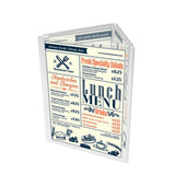 3 Sided 8.5x11 Acrylic Sign Holder Triangle Tabletop Literature Menu Display 19118